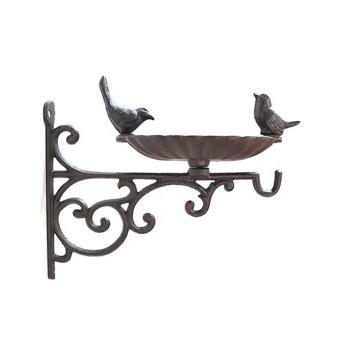 Soporte de pared para baño/alimentador de pájaros de hierro fundido montado en la pared herramienta colgante jardín exterior - Imagen 3 de 6