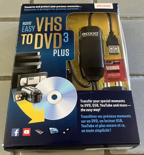 Roxio Easy VHS To DVD 3 Plus Converter + Bonus S Cable Digital Transfer - Picture 2 of 6