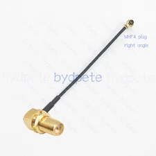 WFL W.FL IPX4 MHF4 to RP-SMA female bulkhead right angle Coax Pigtail Coax cable