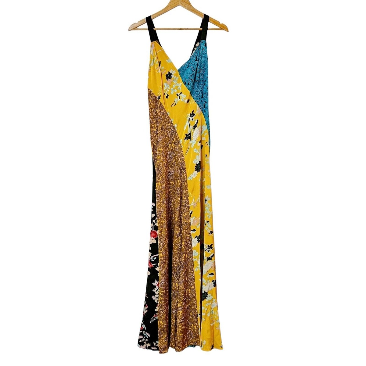 Diane von Furstenberg Paneled Silk Maxi Dress in Calloway
