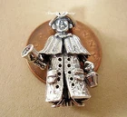 BEAUTIFUL 3D TOWN CRIER STERLING SILVER CHARM CHARMS