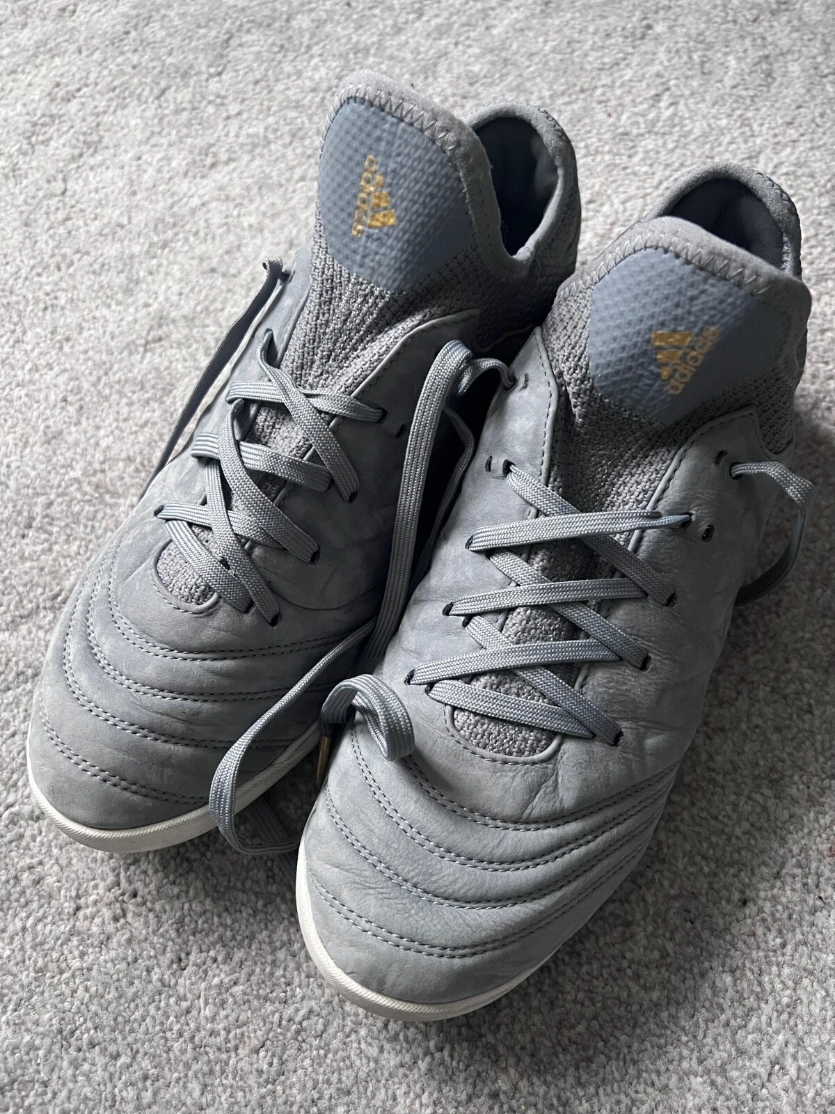 scarpe da ginnastica adidas copa taglia 9 blu oro