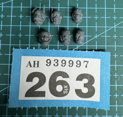 6 Sergeant Charakter Helme Köpfe Space Marines 40k Bits Heresy Primaris Gravis