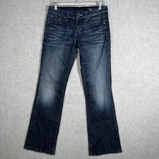 Vigoss New York Boot Junior 7 Stretch Bootcut Jeans 32x33 Blue Medium Distressed