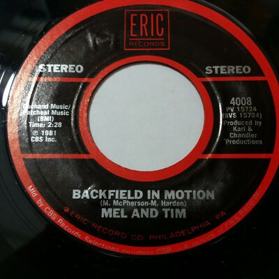 CHUCK JACKSON/MEL AND TIM Any Day b/w Backfield 4008 7'' 45rpm Vinyl VG++