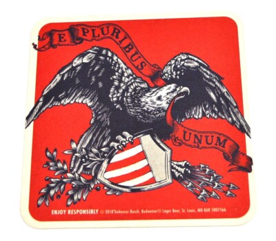 Budweiser Beer USA Bier Bierdeckel Untersetzer Coaster Adler - E pluribus unum