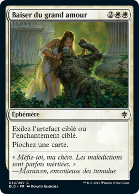Magic MTG TCG Throne of Eldraine 2019 True Love's Kiss 34/269 French
