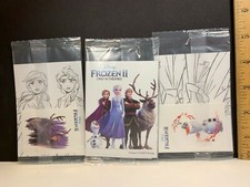 2019 Disney Frozen 2 Kellogg Cereal Promotion Tattoos and Coloring Pages NIP