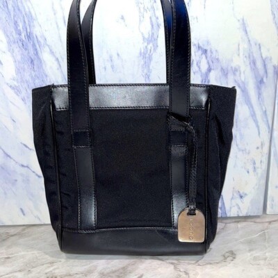 Gucci black mini shopper tote bag