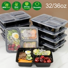 20-100 32/36oz Meal Prep Food Containers Storage with Lids Reusable Microwavable