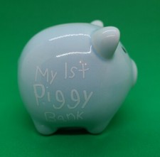 Stephan Baby Piggy Bank Light Blue 4.5 x 5.5 inch Ceramic super cute