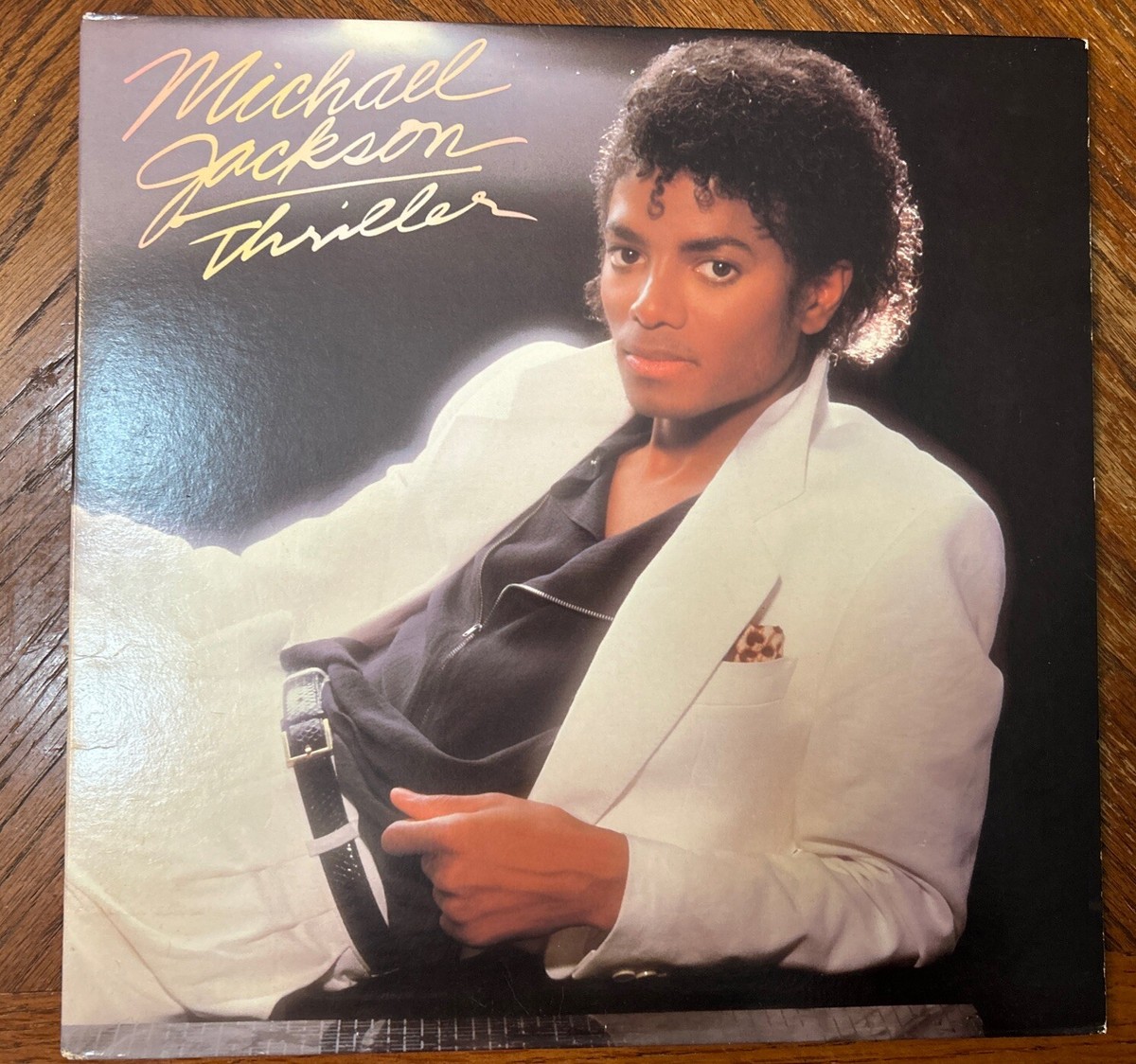 Michael Jackson THRILLER 1982 RARE Back Cover Error QE 38112- EX