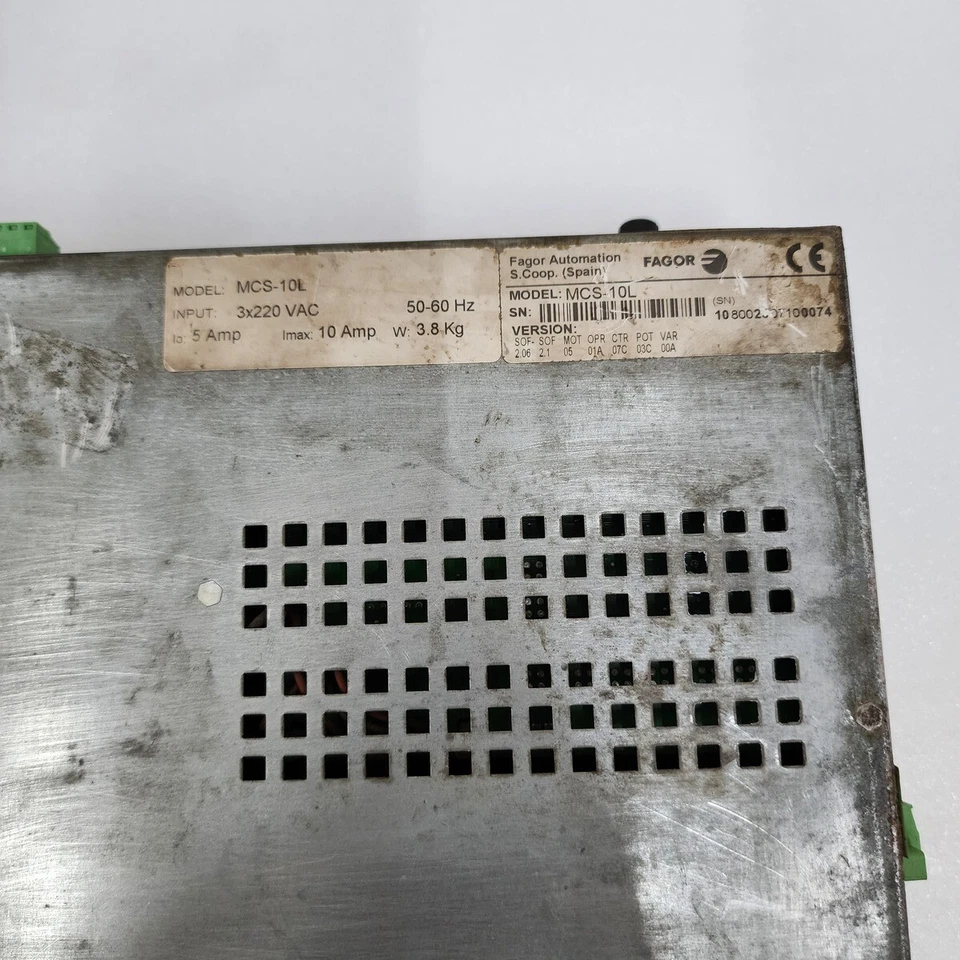 FAGOR MCS-10L AC SERVO DRIVE 3X220V AC - Image 4 of 4