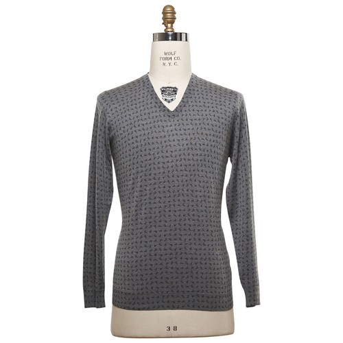 KITON SWEATER VNECK CASHMERE SILK SIZE 