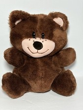 Vintage 1986 Teddy Bear Hand Puppet Brown w Freckles Pretend Play Applause