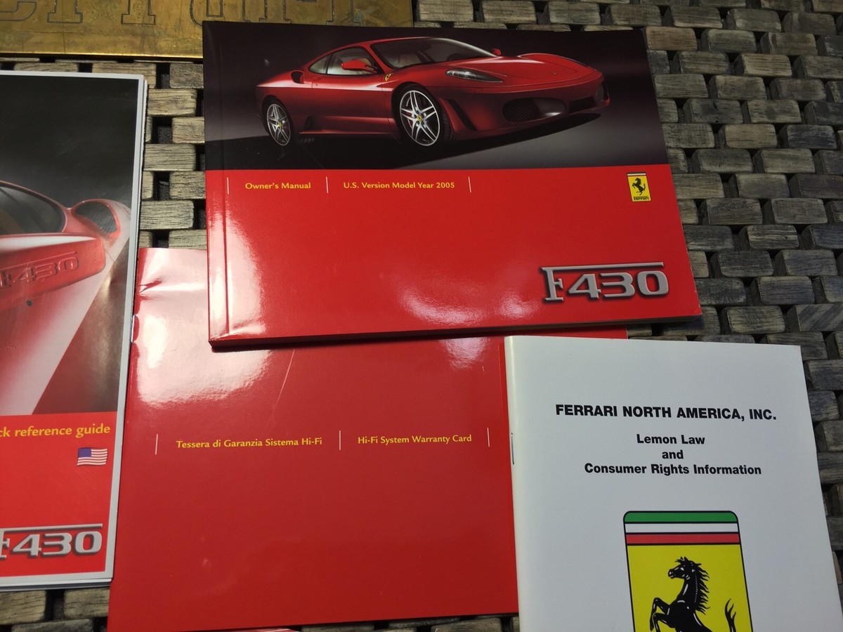 Ferrari F430 owners manual取扱説明書
