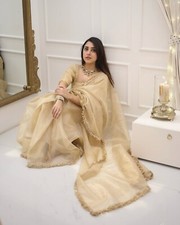 Premium Banarsi Soft Tissue Silk Saree With Lace Collection All Over Lace