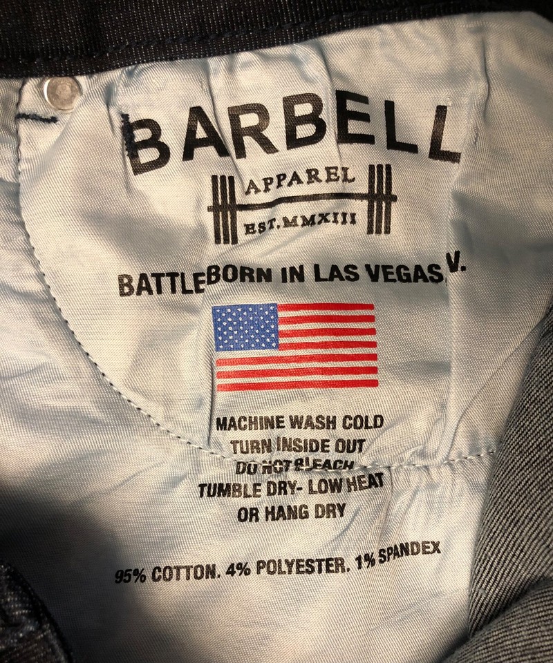 NWT Barbell Apparel Jeans Blue Dark Wash Athletic Slim Fit Women's Sz