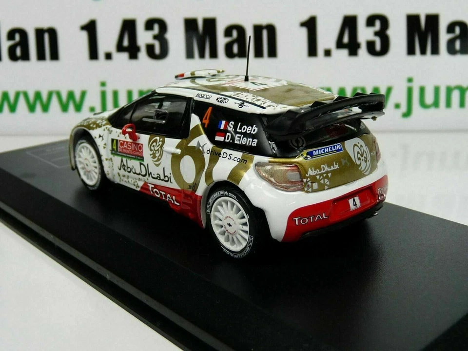 RD6 voiture 1/43 IXO Direkt Rallye : CITROËN DS3 WRC Monte Carlo 2015 S.Loeb - Photo 2/4