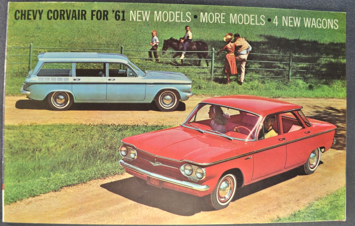 1961 Chevrolet Corvair 12pg Brochure Monza Greenbrier Original 61
