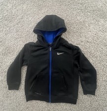 Nike Boys Sweater Youth Size 6 Black Hoodie Therma-FIt Pullover Kids
