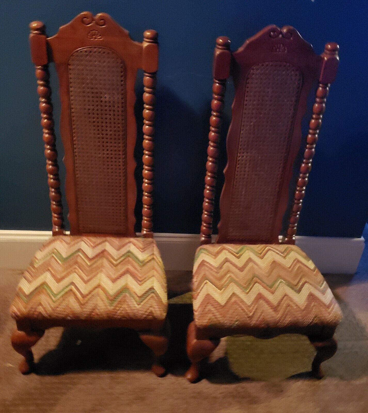 2 Limited Edition American Drew Solid Wood Fireside Chairs