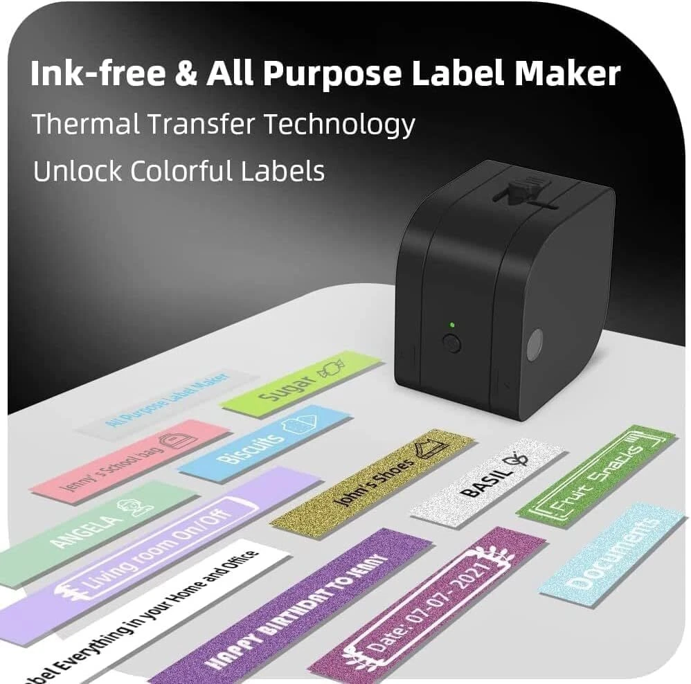 Phomemo P12 Bluetooth Label Maker Compatible with Dymo LT 91331 and Letra Tag Tapes Phomemo P12 Bluetooth Label Maker Compatible with Dymo LT 91331 and Letra Tag Tapes
