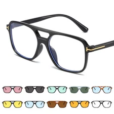 Trendy Square Sunglasses Classic Eyewear Retro Designer Style Sun Glasses Shades