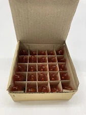 Box Of 25 Transparent Orange Light Bulbs C7