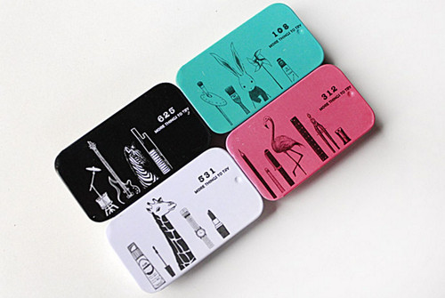 10 x 4 Assorted Bird Hat Guitar Shape Metal Paper Clips Multi-Color Cute Tin Box - Picture 2 of 12