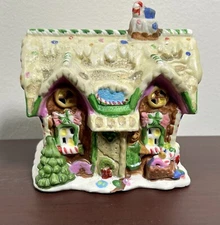 Ginger Frost Lane 2005 Christmas Gingerbread House Porcelain Ceramic 4.5” Tall