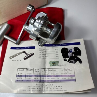 Accurate BOSS 197 Magnum 14oz GearRatio 4.6:1 Line capacities:15Lb