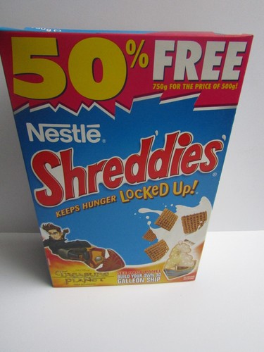 Nestle - Shreddies 2003 Treasure Planet Cereal Box Build your Galleon Unused