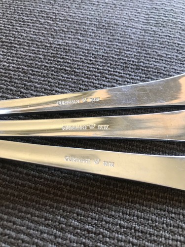 Cuisinart NEWPORT TWINE 18/10 Stainless Steel Flatware 3 Dinner forks VGUC - Picture 5 of 7