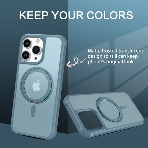 For iPhone 15 Pro Max 6.7" Magsafe Case 360° Rotating Ring Holder Magnetic Cover - Zdjęcie 58 z 58