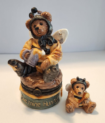 Boyds Bearware keepsake box Bee mine honey IE/1549 w. mini bear EUC