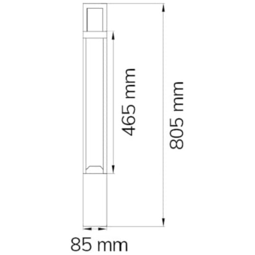 Wofi 12229 LED Wegeleuchte Sierra Außenleuchte Gartenlampe 10W Eckig Schwarz - Bild 3 von 3