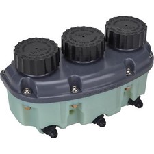 Tilton 72-578 Three Chamber Low Profile Plastic Reservoir An -4 Tilton 72-578 Three Chamber Low Profile Plastic Reservoir An -4