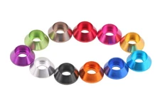 M2-M4 Colour Aluminum Alloy Cone Cup Head Washers Gasket Fit for Bolts & Screw