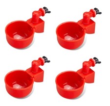 6  Chicken Automatic Watering Cups Drinker Waterer for Duck Quail Hen Poultry US