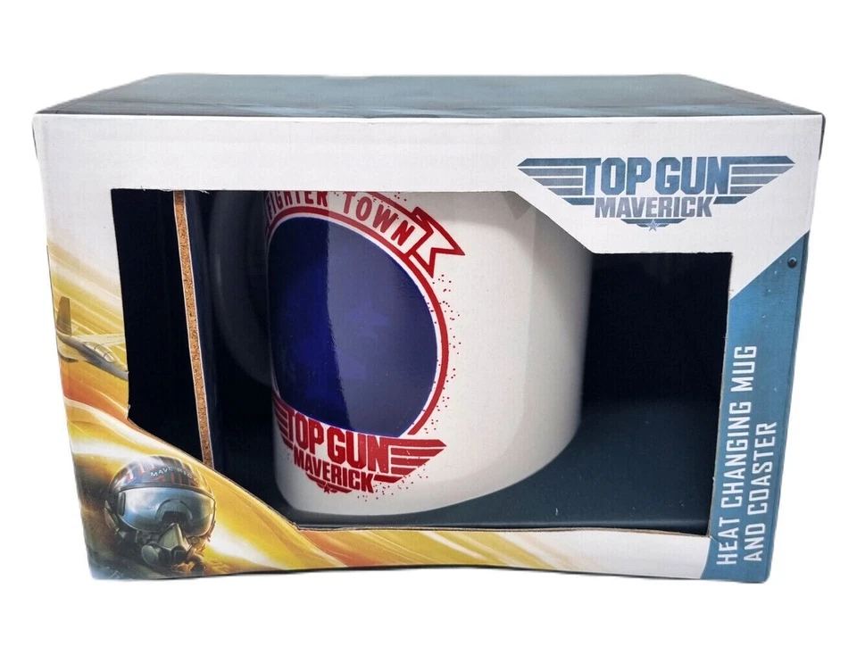 Top Gun Mug Gift Maverick Heat Changing Coffee Mug & Coasters for Dad - Image 4 of 4