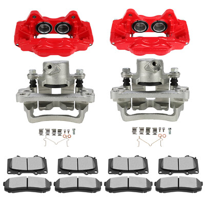 Front And Rear Brake Calipers For 2007-2014 Toyota FJ Cruiser & Ceramic Pads Kit