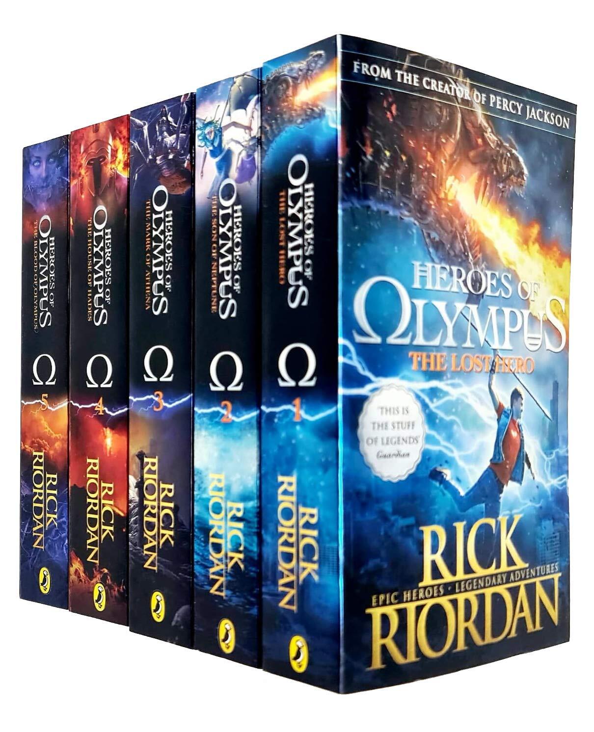 The Heroes of Olympus The Complete 5 Books Collection Set By Rick Riordan PB