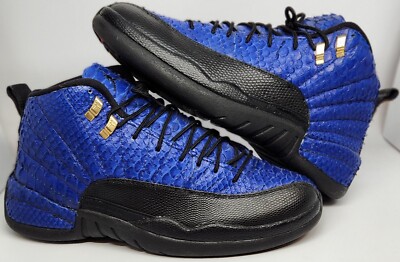 Custom Jordan Taxi XII 12 rozmiar 11 niebieski Python skóra węża
