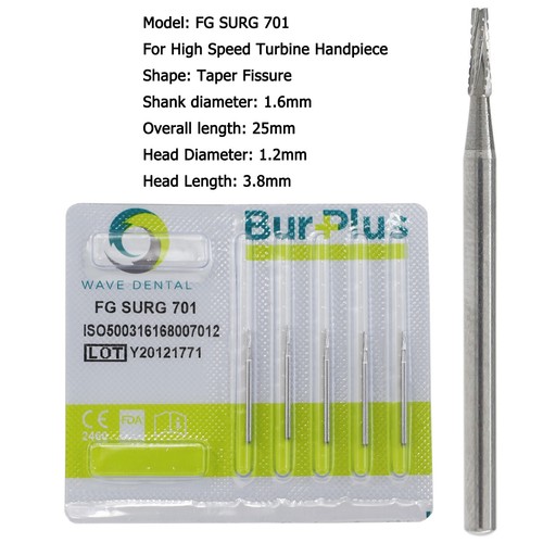 Wave Dental Surgical Length Carbide Burs 557 557L 702 FG SURG Long High Speed - Picture 33 of 75