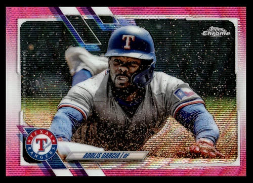 2021 Topps Chrome Update Adolis Garcia #USC64 Rangers Pink Wave Refractor MLB