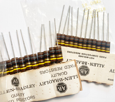 Carbon Comp Resistors 1   2 Wt: USA, NOS, Vintage ($15 Min. Purchase)