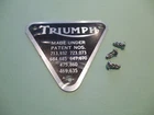 70-4016  3TA 5TA T100 T110 T120  TIMING COVER PATENT PLATE BADGE E4016 & RIVETS