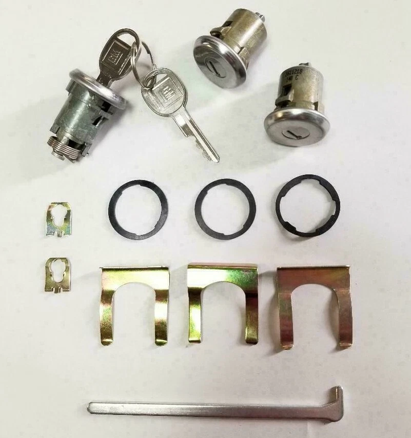 NUEVO 1979-1991 Chevrolet Impala & Caprice Juego de cerradura de encendido, puerta y maletero-llaves GM Foto 3 de 4