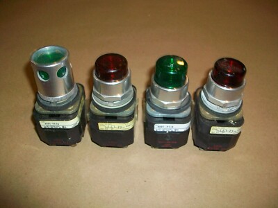4pc Allen Bradley Push to Test Pilot Light  800T-PT16    USED